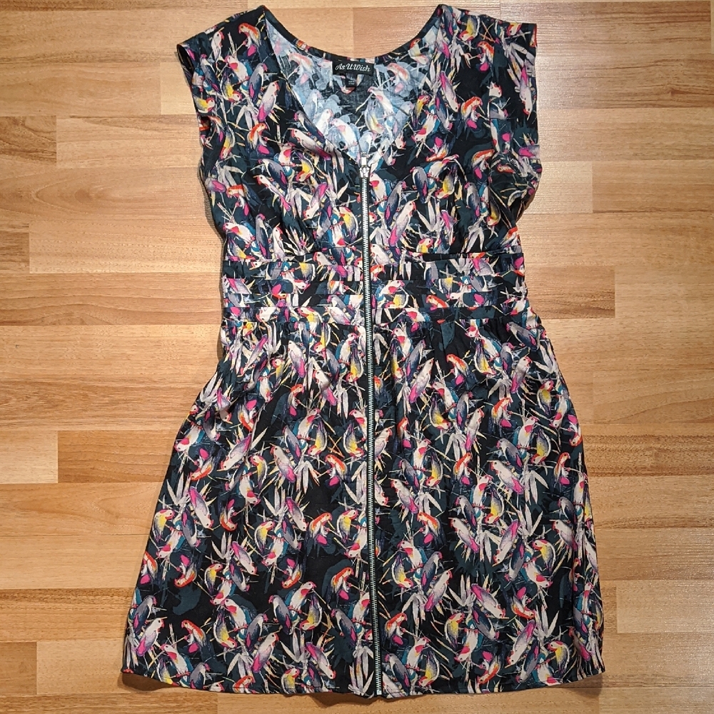 As U Wish Pink and Black Sleeveless Sundress